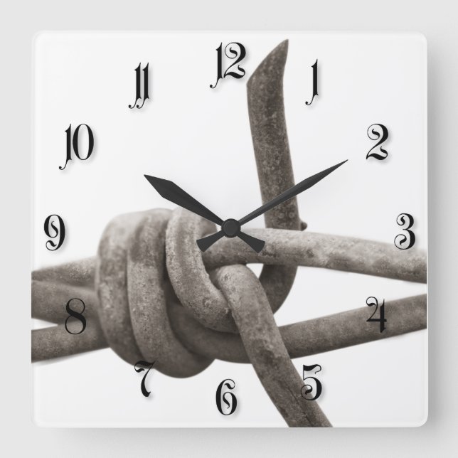 Reloj Cuadrado Barbed wire (Anverso)