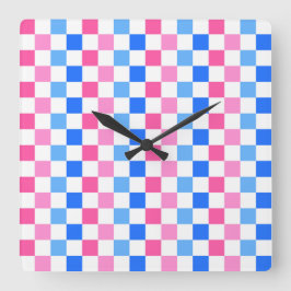 Reloj Cuadrado Barbie goes to the ocean checkerboard pattern