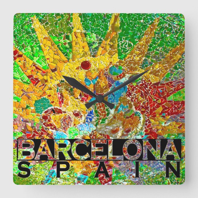 Reloj Cuadrado Barcelona (Anverso)