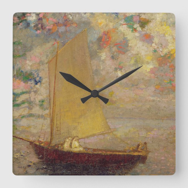 Reloj Cuadrado Barcos de vela (Anverso)