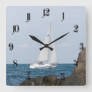 Reloj Cuadrado Barcos de vela