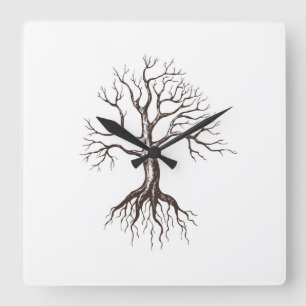 Reloj Cuadrado Bare tree