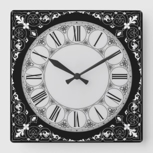 Reloj Cuadrado Barroco