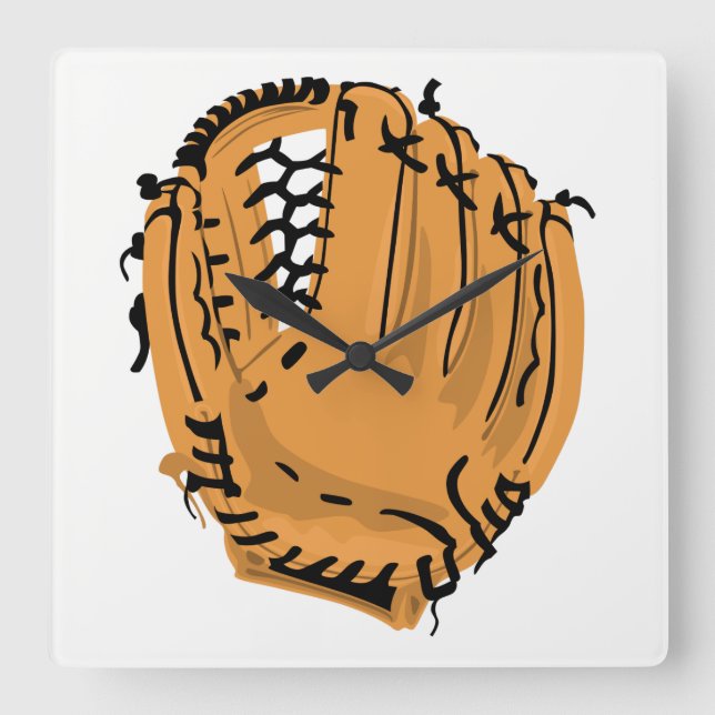 Reloj Cuadrado Baseball Glove (Anverso)