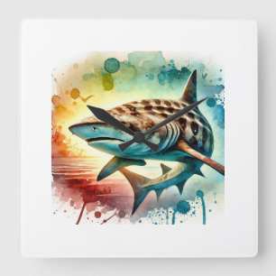 Reloj Cuadrado Basking Shark 080824AREF109 - Watercolor
