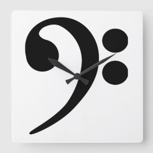 Reloj Cuadrado Bass Clef