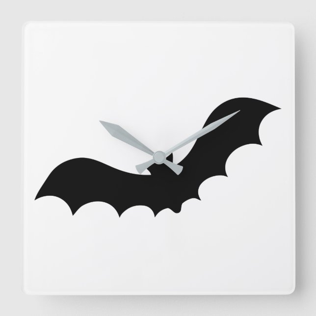 Reloj Cuadrado Bat Silhouette (Anverso)