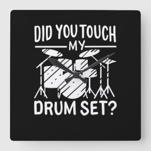 Reloj Cuadrado Baterista - Mi batería