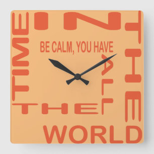 Reloj Cuadrado Be Calm by Masanser Piselat