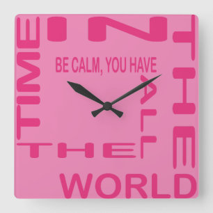 Reloj Cuadrado Be Calm by Masanser Piselat