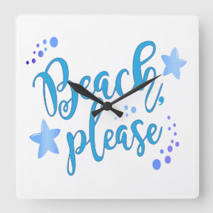 Reloj Cuadrado Beach Please