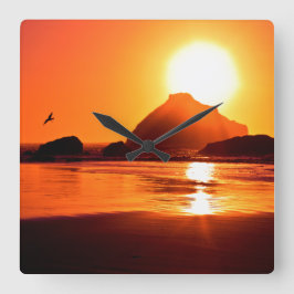 Reloj Cuadrado Beach Theme Wall Clock