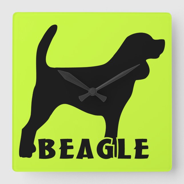 Reloj Cuadrado Beagle (Anverso)