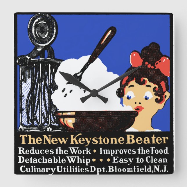 Reloj Cuadrado Beater Keystone 1900 (Anverso)