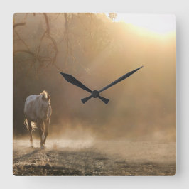 Reloj Cuadrado Beautiful Country Western Horse Clock