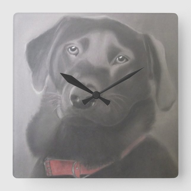 Reloj Cuadrado Beautiful Labrador Retriever (Anverso)