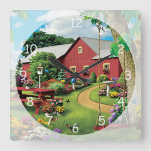 Reloj Cuadrado Beautiful Picnic Paradise