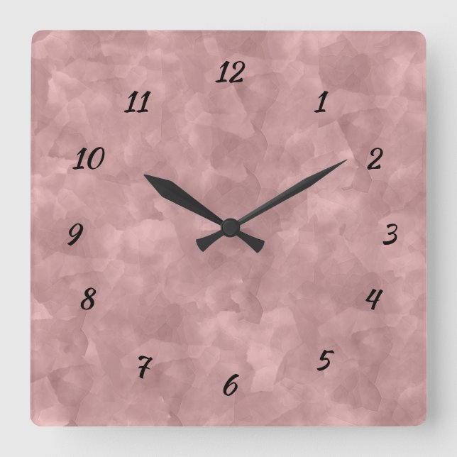 Reloj Cuadrado Beautiful Purple Haze Abstract Decorative (Anverso)