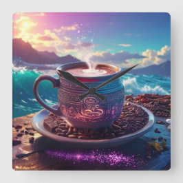 RELOJ CUADRADO BEBIDA DE LOS DIOSES - CACAO