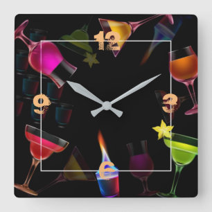Reloj Cuadrado Bebidas