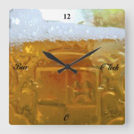 Reloj Cuadrado Beer O'Clock
