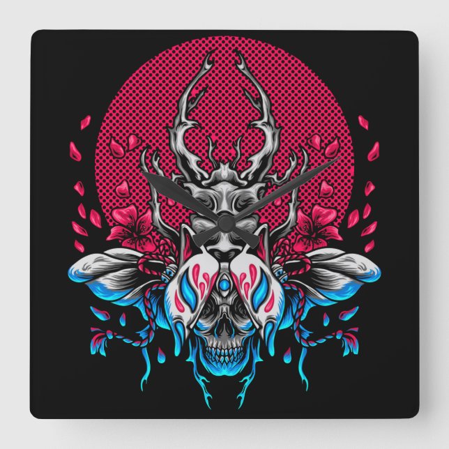 Reloj Cuadrado Beetle (Anverso)