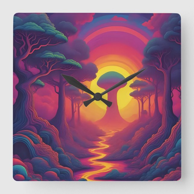 Reloj Cuadrado Beginning of The Fall Art (Anverso)