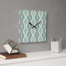 Beige Aqua Turquoise Mint Green Square Art