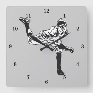 Reloj Cuadrado Béisbol vintage