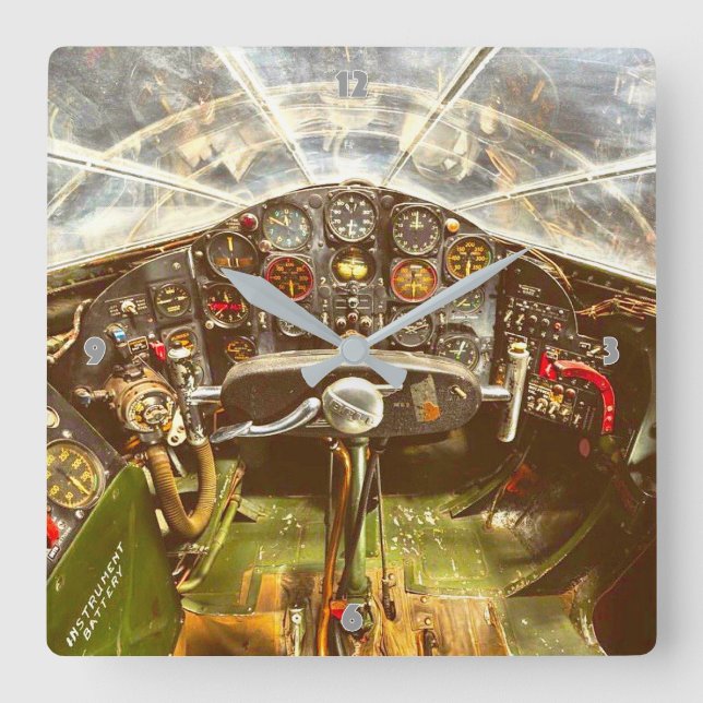 RELOJ CUADRADO BELL X-1 "GLAMOROUS GLENNIS" COCKPIT (Anverso)