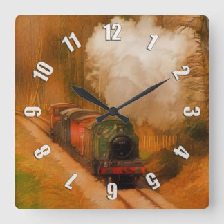 Reloj Cuadrado Bella Artes de motores de vapor para los amantes d