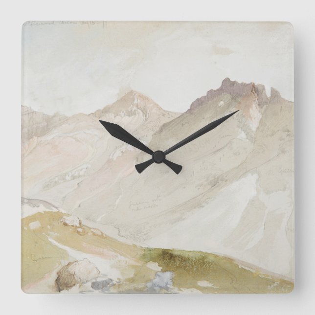 Reloj Cuadrado Bella Artes Watercolor Cottonwood Canyon Utah (Anverso)
