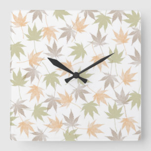 Reloj Cuadrado Belleza de hojas de otoño