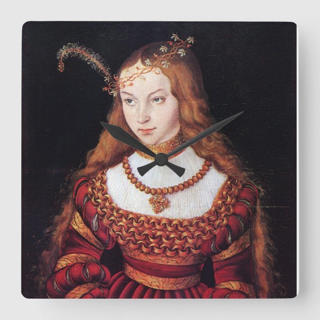 RELOJ CUADRADO BELLEZA DE RENASSAINCE,DISEÑO DE COSTUMBRES DE JEW (Anverso)