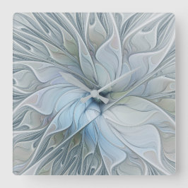 Reloj Cuadrado Belleza elegante arte abstracto fractal moderno fl
