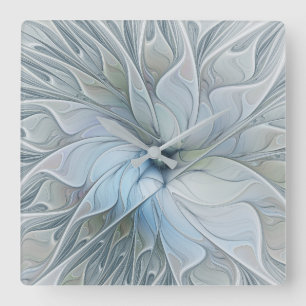 Reloj Cuadrado Belleza elegante arte abstracto fractal moderno fl