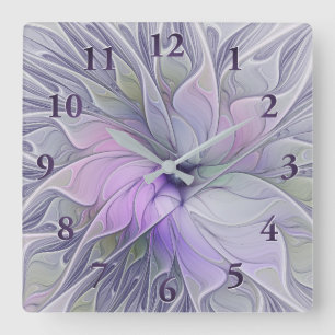 Reloj Cuadrado Belleza Impresionante Arte Fractal Abstracto Moder