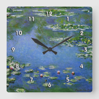 Reloj Cuadrado Bello Artes de los lirios de agua de Monet (1906)
