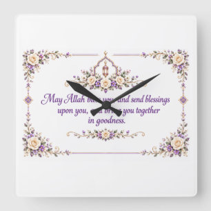 Reloj Cuadrado Bendiciones de Boda