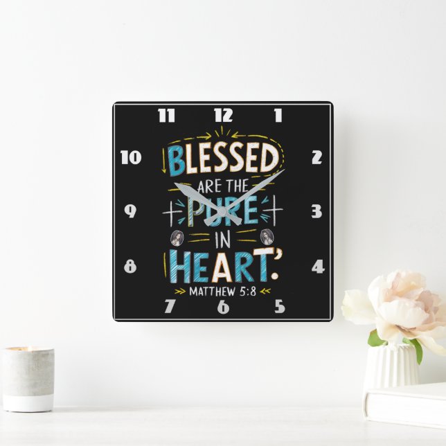 Reloj Cuadrado Bendiciones Divinas: Una Iluminación Versa Biblia (Hogar)