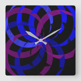 Reloj Cuadrado Berry Blend Geometric Wall Clock