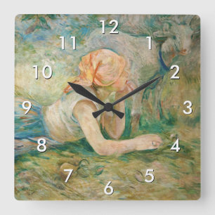 Reloj Cuadrado Berthe Morisot - Pastora descansando
