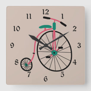 Reloj Cuadrado Bici pasada de moda de la novedad