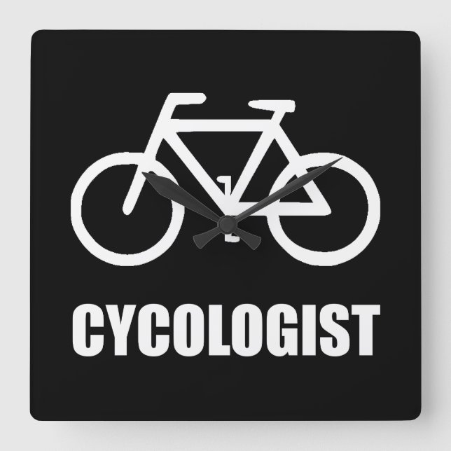 Reloj Cuadrado Bicicleta Cycologist (Anverso)