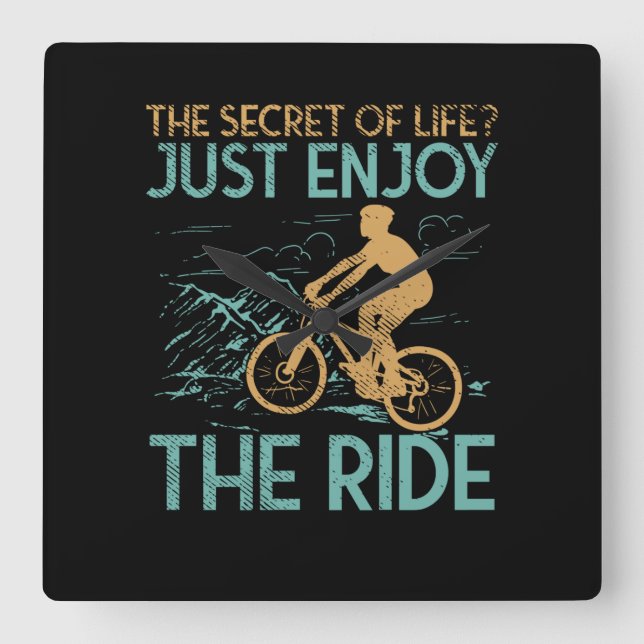 Reloj Cuadrado Bicicleta de montaña (Anverso)