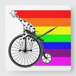 Reloj Cuadrado Bicicleta del orgullo gay