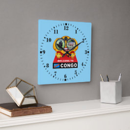 Reloj Cuadrado Bienvenido a Congo