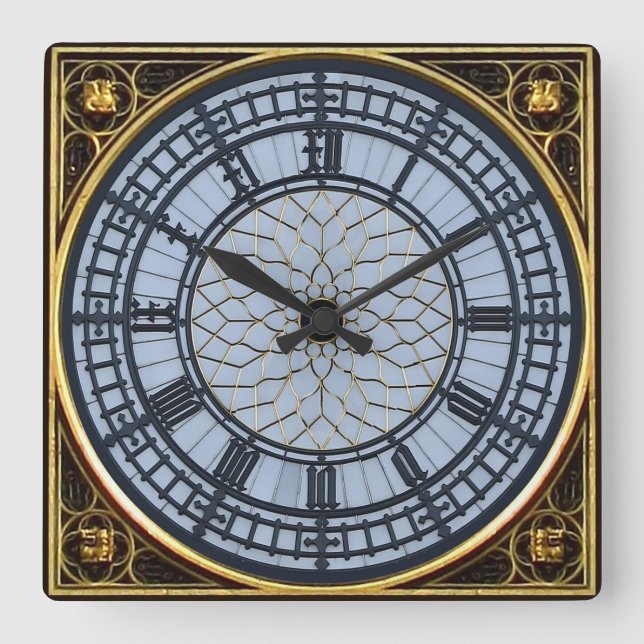 Reloj Cuadrado Big Ben Wall Clock (Anverso)
