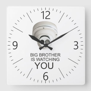 Reloj Cuadrado Big brother is watching you
