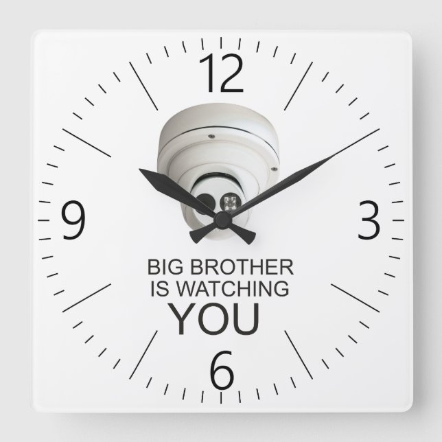 Reloj Cuadrado Big brother is watching you (Anverso)